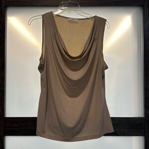 CK beige silky tank L